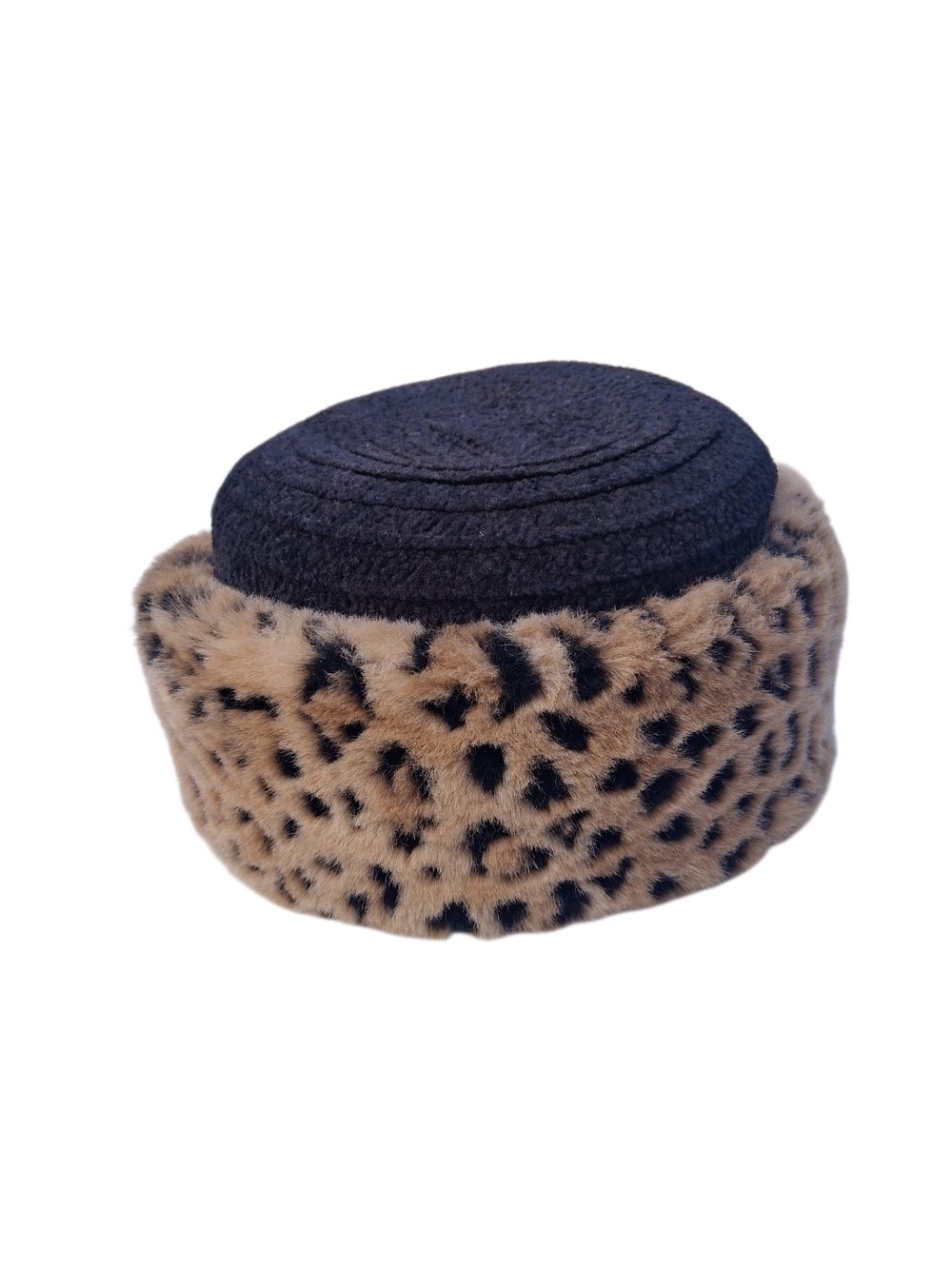 Betmar Women’s Faux Fur Leopard Animal Print Lined Beret Hat, One Size